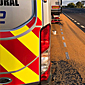 lorry tyre replaced on m61